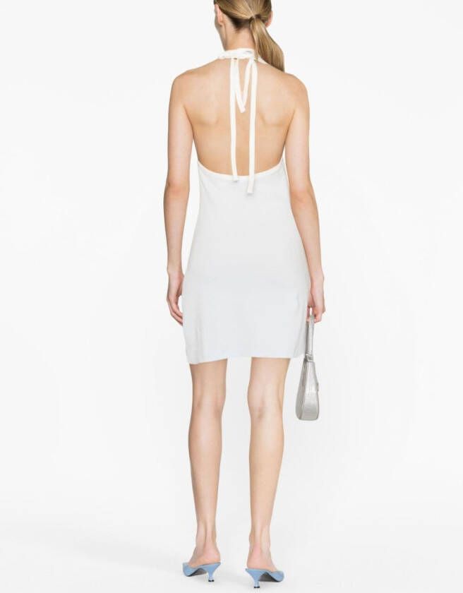 Courrèges Jurk met geborduurd logo Blauw