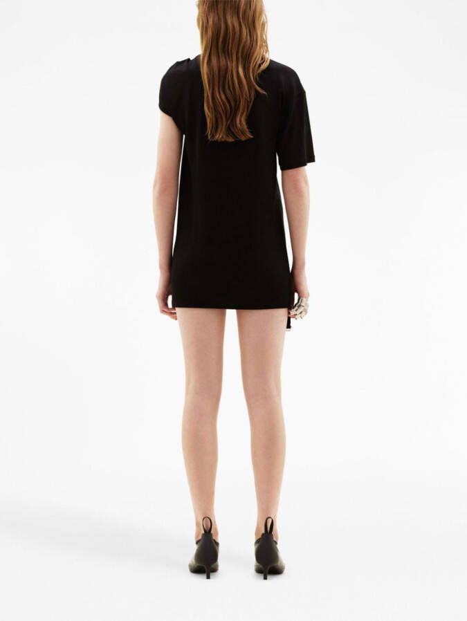 Courrèges Asymmetrische mini-jurk Zwart