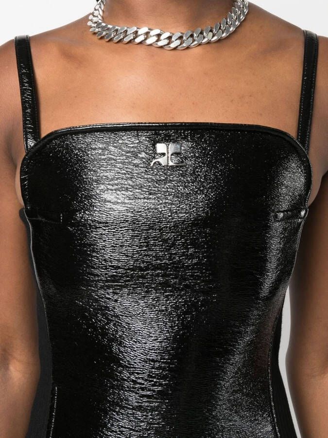 Courrèges Jurk met vlakken Zwart