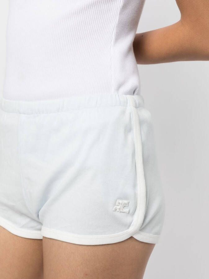 Courrèges Katoenen shorts Blauw