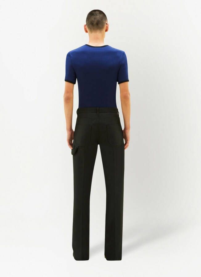 Courrèges T-shirt met logo-applicatie Blauw