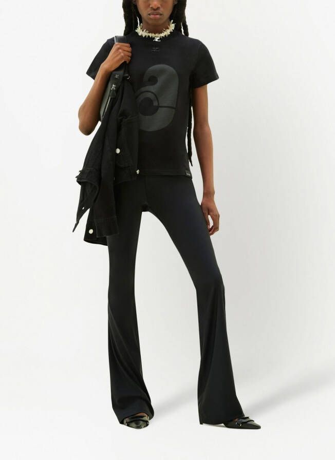 Courrèges Katoenen T-shirt Zwart