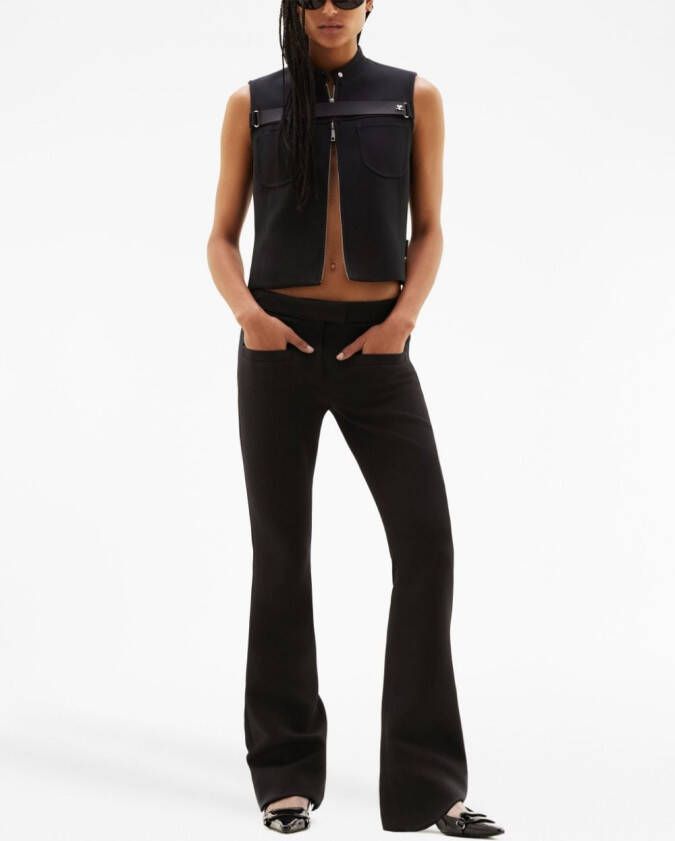 Courrèges Kick flare jeans Zwart