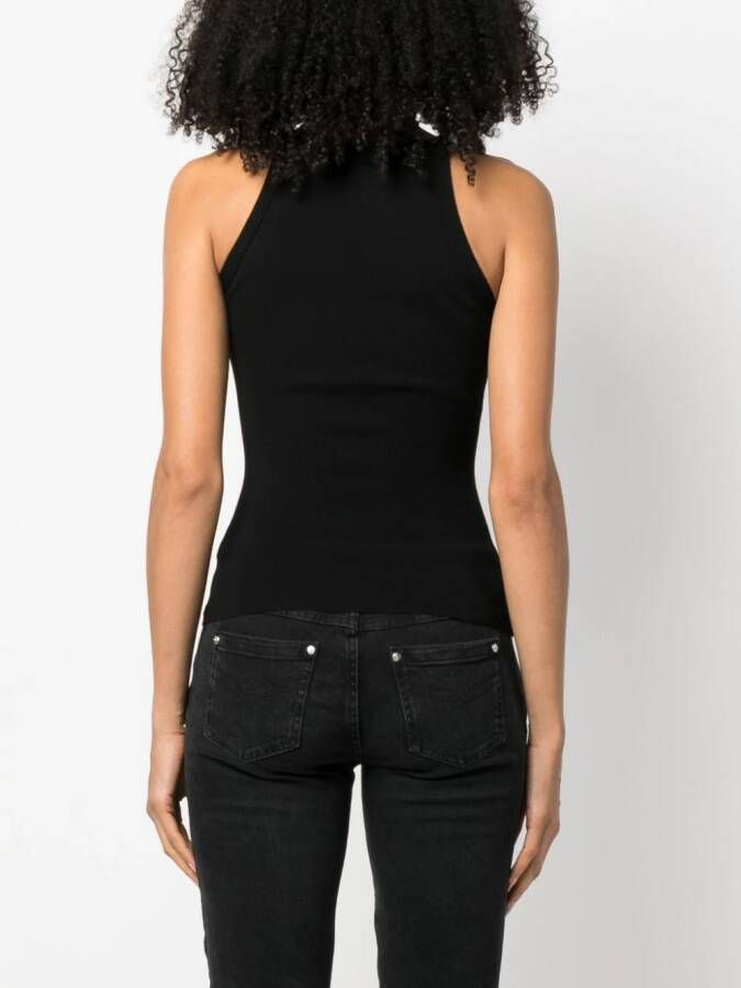 Courrèges Tanktop met geborduurd logo Zwart
