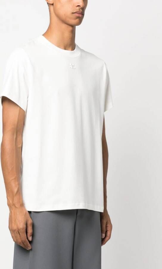 Courrèges T-shirt met logopatch Wit