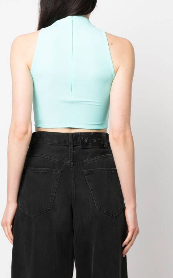 Courrèges Top met logopatch Blauw