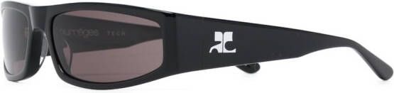 Courrèges Zonnebril met logoprint Zwart