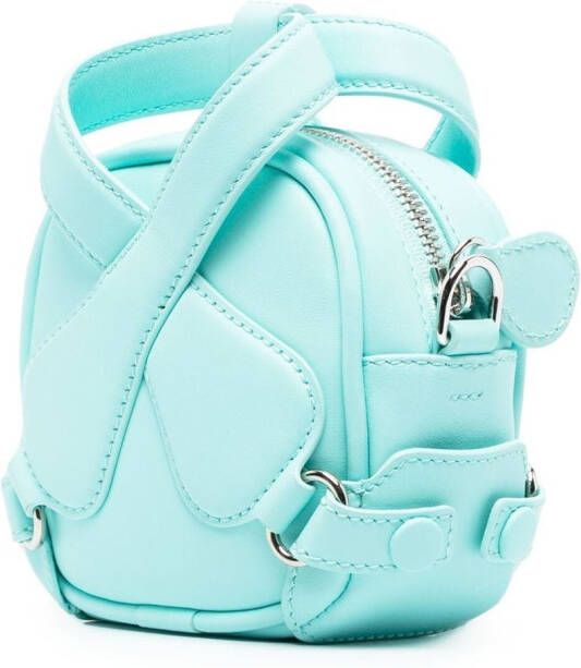 Courrèges Loop X leren tas Blauw
