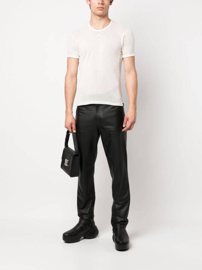 Courrèges T-shirt met ronde hals Beige