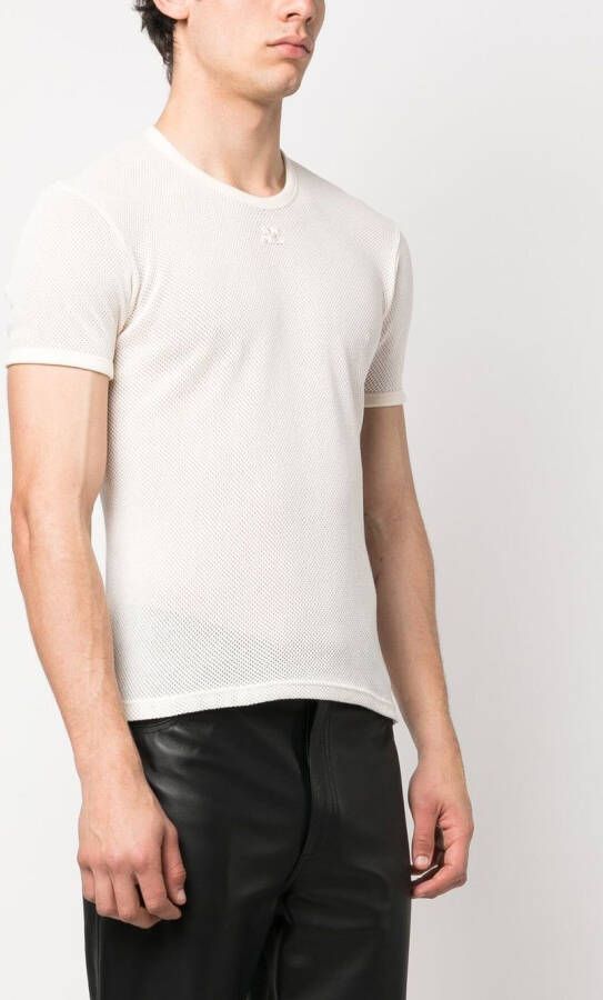 Courrèges T-shirt met ronde hals Beige