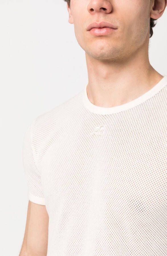 Courrèges T-shirt met ronde hals Beige