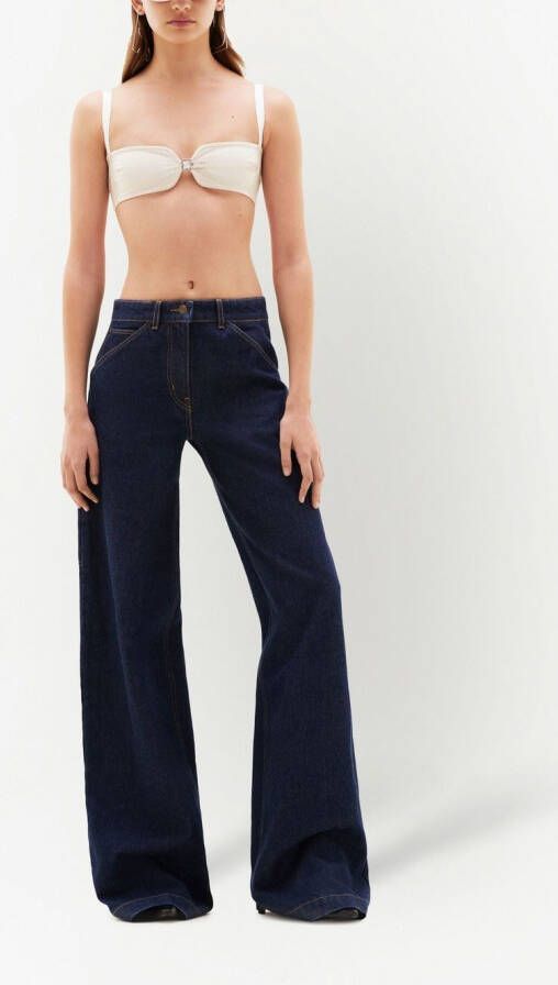 Courrèges Mid waist jeans Blauw