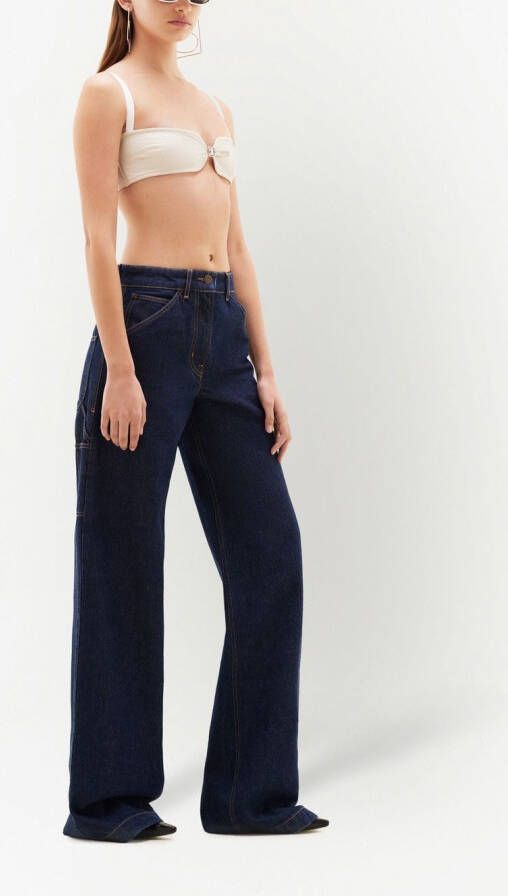Courrèges Mid waist jeans Blauw