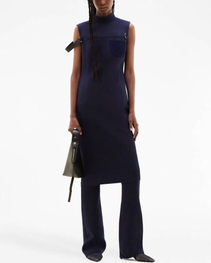 Courrèges Midi-jurk met bandje Blauw