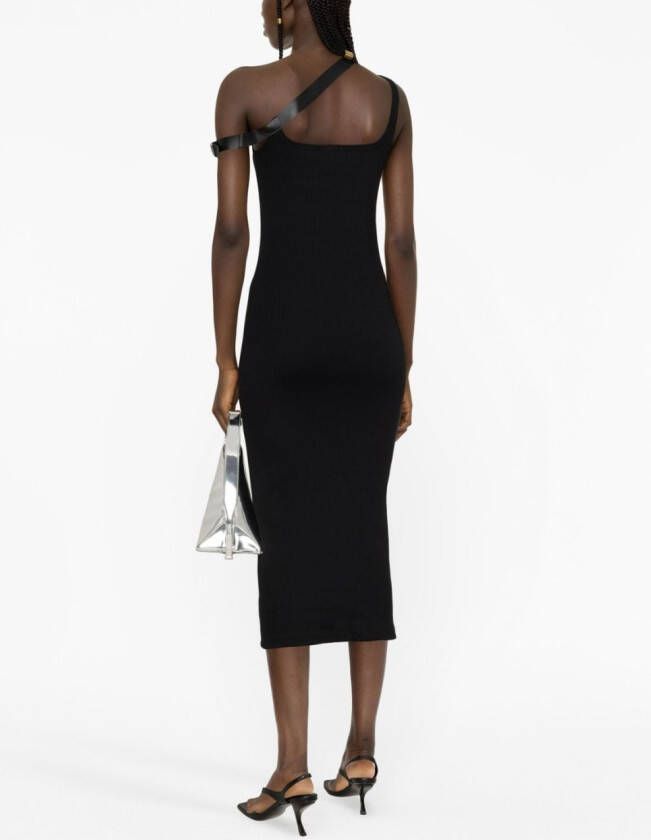 Courrèges Midi-jurk met bandje Zwart