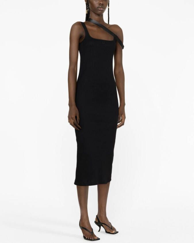 Courrèges Midi-jurk met bandje Zwart