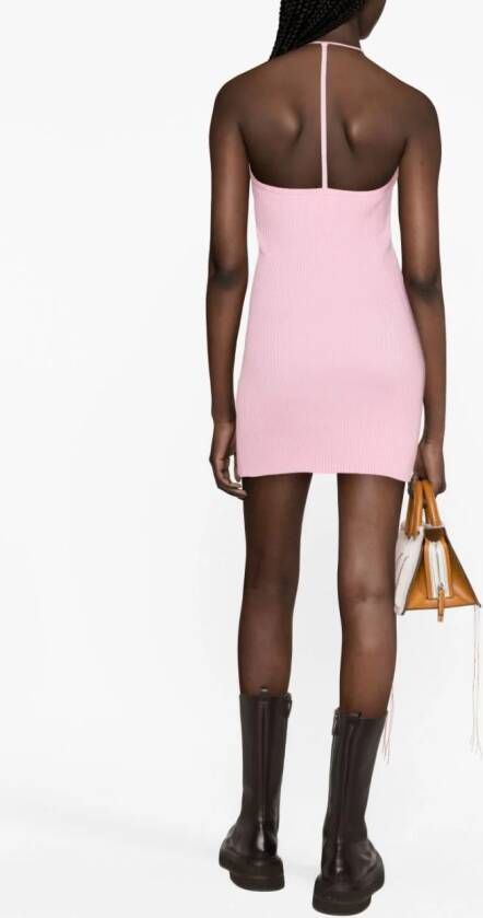 Courrèges Mini-jurk met geborduurd logo Roze
