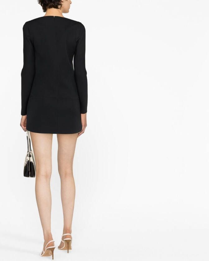 Courrèges Mini-jurk met vierkante hals Zwart