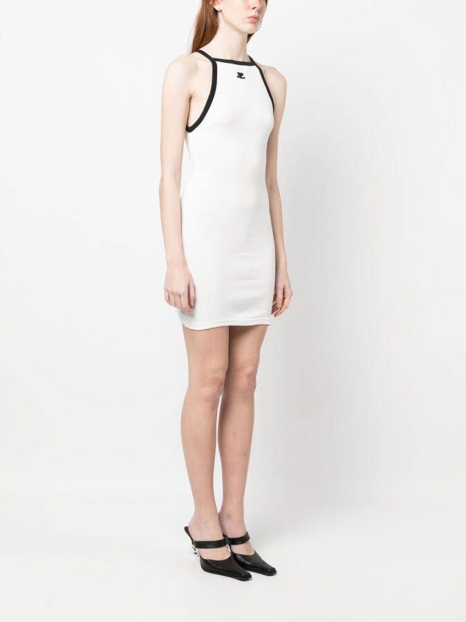 Courrèges Mouwloze mini-jurk Wit
