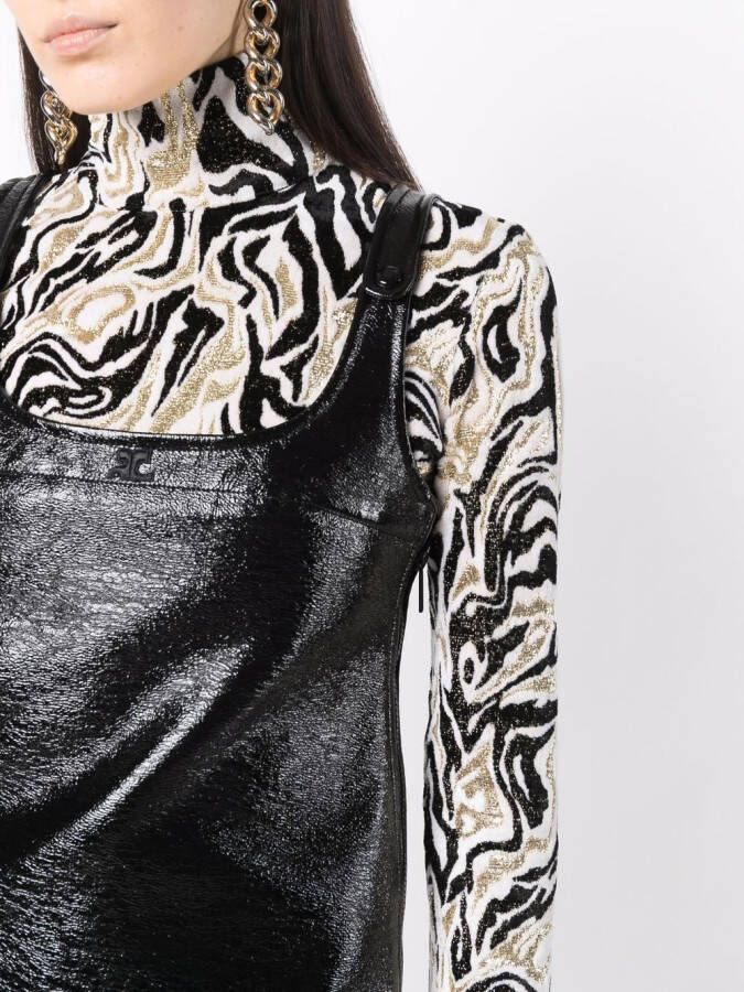 Courrèges Mouwloze mini-jurk Zwart