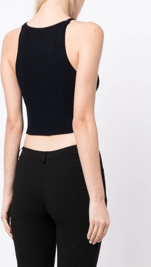 Courrèges Pointy ribgebreide tanktop Blauw
