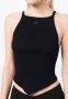 Courrèges Pointy ribgebreide tanktop Blauw - Thumbnail 5