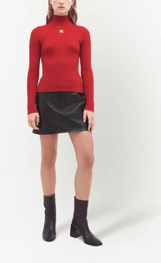 Courrèges Trui met geborduurd logo Rood