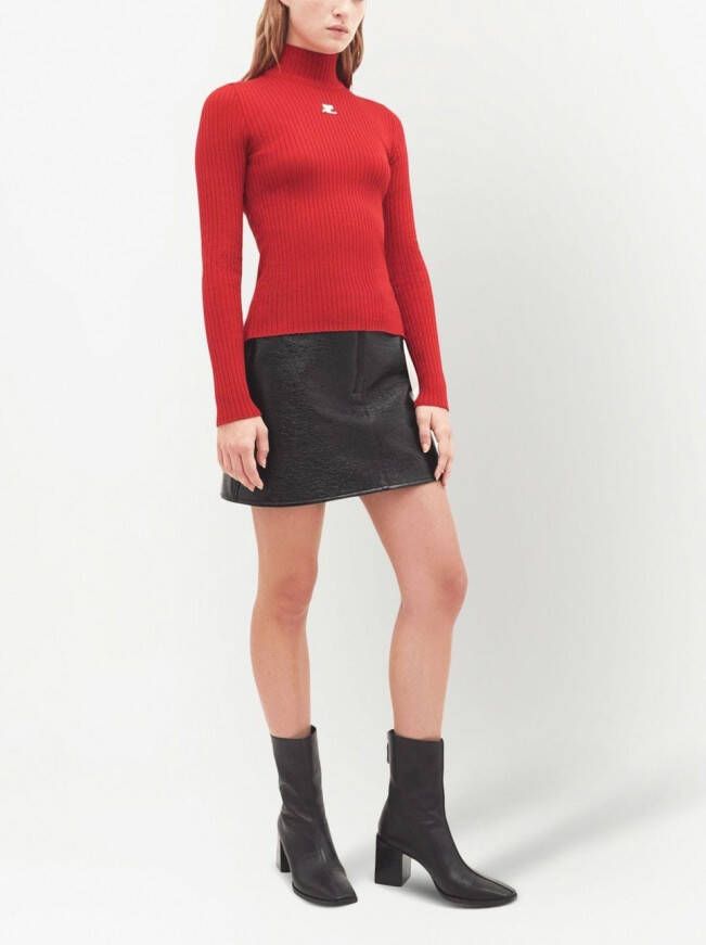 Courrèges Trui met geborduurd logo Rood