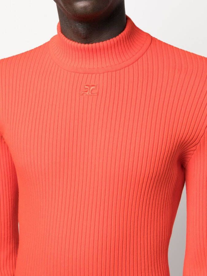 Courrèges Ribgebreide trui Rood