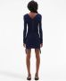 Courrèges Ribgebreide jurk Blauw - Thumbnail 4