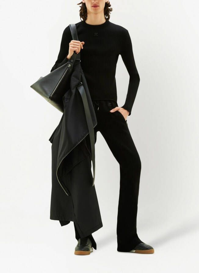 Courrèges Ribgebreide broek Zwart