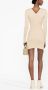 Courrèges Ribgebreide jurk Beige - Thumbnail 4