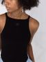 Courrèges Ribgebreide tanktop Zwart - Thumbnail 2
