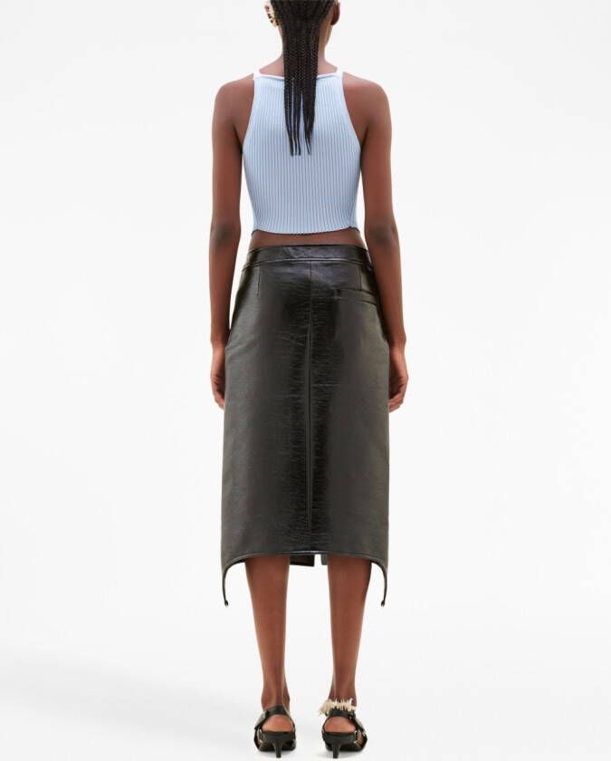 Courrèges Pointy ribgebreide tanktop Blauw