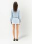 Courrèges Gewelfde twill mini-rok Blauw - Thumbnail 4