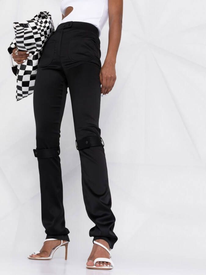 Courrèges Satijnen broek Zwart