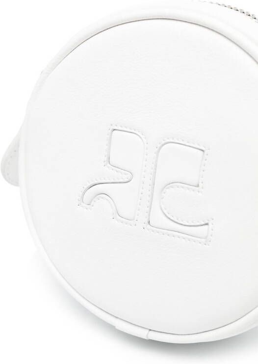 Courrèges Reedition kleine ronde tas Wit