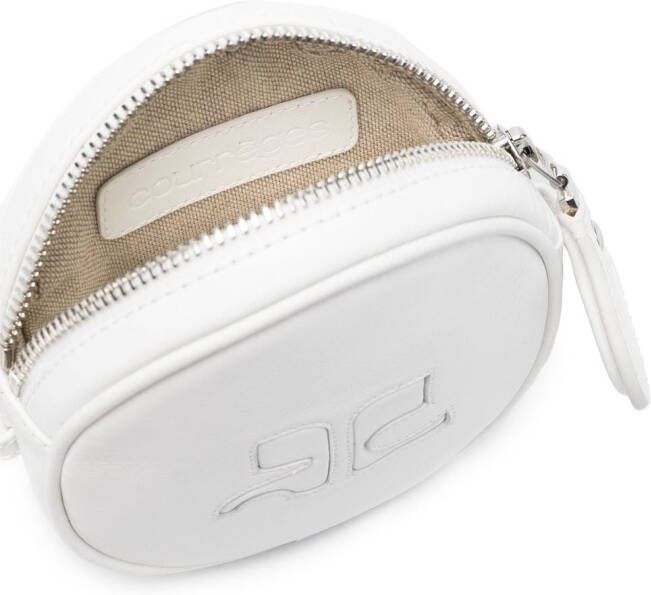Courrèges Reedition kleine ronde tas Wit