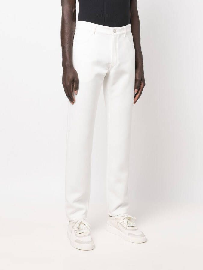 Courrèges Mid rise straight broek Wit