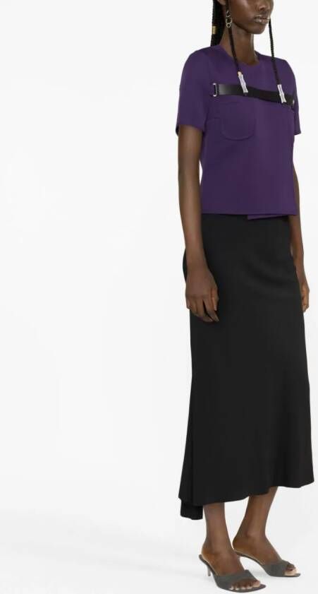 Courrèges T-shirt met bandje Paars