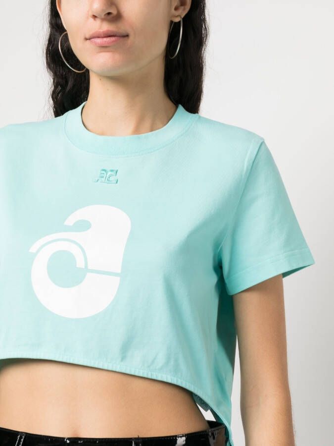 Courrèges T-shirt met bretels Blauw