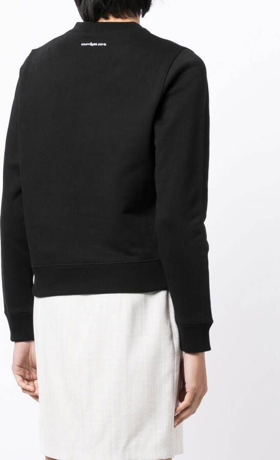 Courrèges Sweater met logopatch Zwart