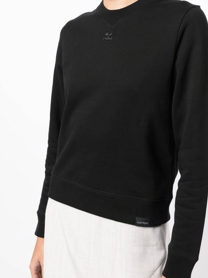 Courrèges Sweater met logopatch Zwart