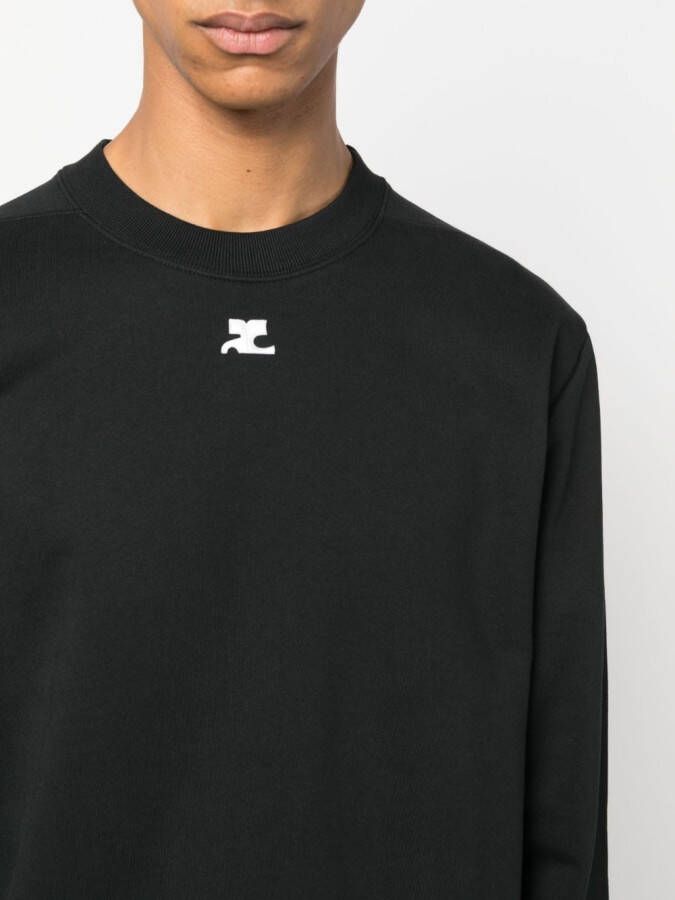 Courrèges Sweater met logopatch Zwart