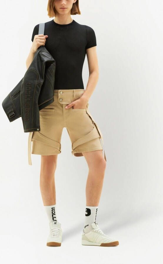 Courrèges T-shirt met ronde hals Zwart
