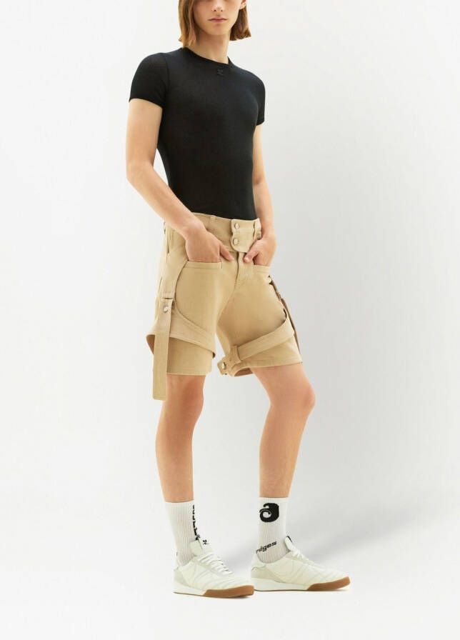 Courrèges T-shirt met ronde hals Zwart