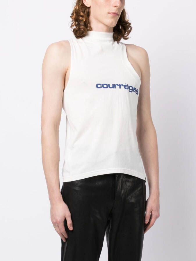 Courrèges Tanktop met logoprint Wit