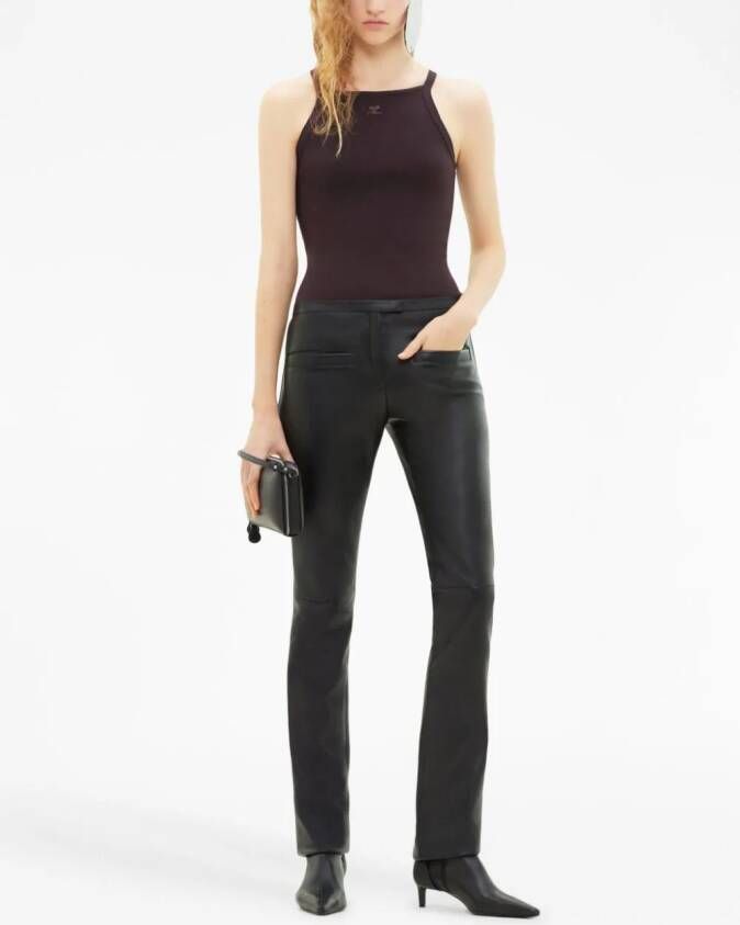 Courrèges Tanktop met geborduurd logo Bruin