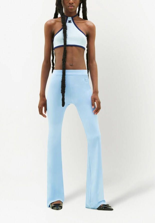 Courrèges Top met halternek Blauw