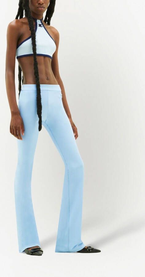 Courrèges Top met halternek Blauw